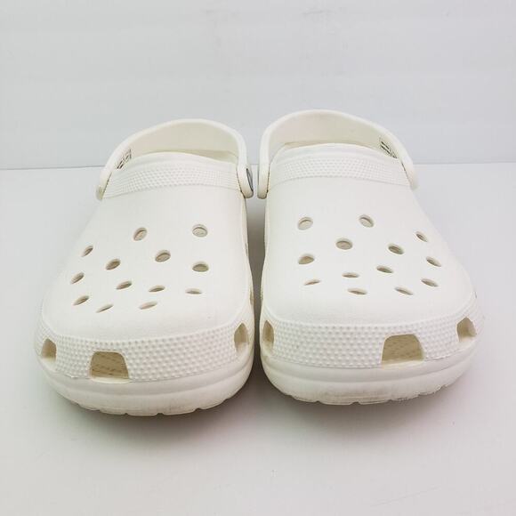 Crocs Classic Mens Size 11 White Slip On Casual Comfort Clog Shoes 10001 - Picture 5 of 11